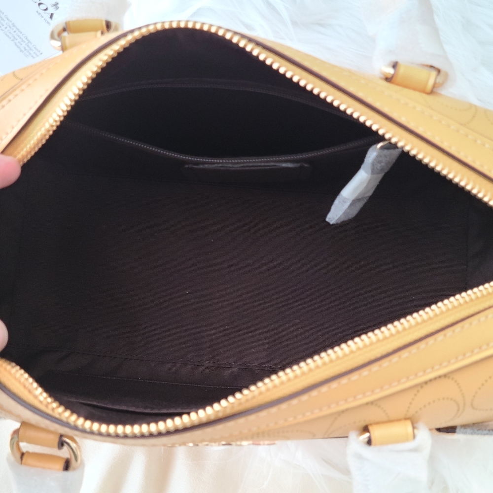 COACH ROWAN PERFORATED LOGO TOP HANDLE TOTE - Picture 7 of 16